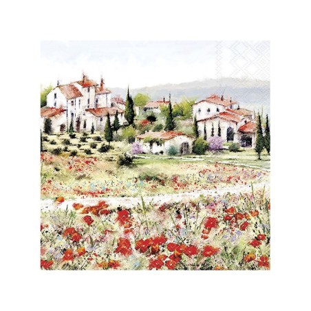 Servilleta para decoupage: Tuscany, paisaje, 33x33cm | L'aura Bella