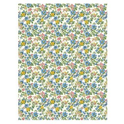 Flores Liberty fondo crema. Papel arroz 32x45cm TC361 | L'aura Bella