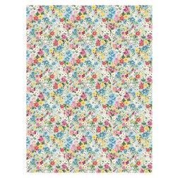 Flores Liberty fondo azul. Papel arroz 32x45cm TC363 | L'aura Bella