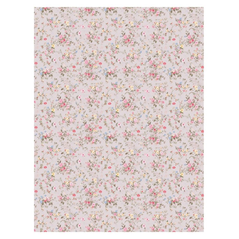 Flores Liberty fondo beige. Papel arroz 32x45cm TC366 | L'aura Bella