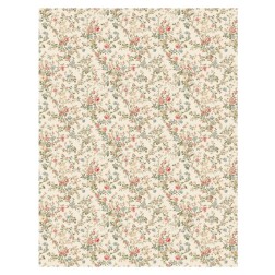 Flores Liberty fondo vainilla. Papel arroz 32x45cm TC367 | L'aura Bella