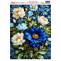 Flores azules y blancas. Papel de arroz Rich Re-Create 29.7x42cm. KOD.18804