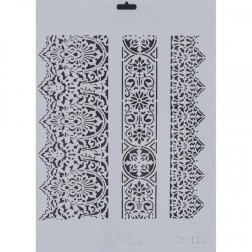 Plantilla stencil: 3 cenefas. DN 901. 25x35 cm. Rich| L'aura Bella