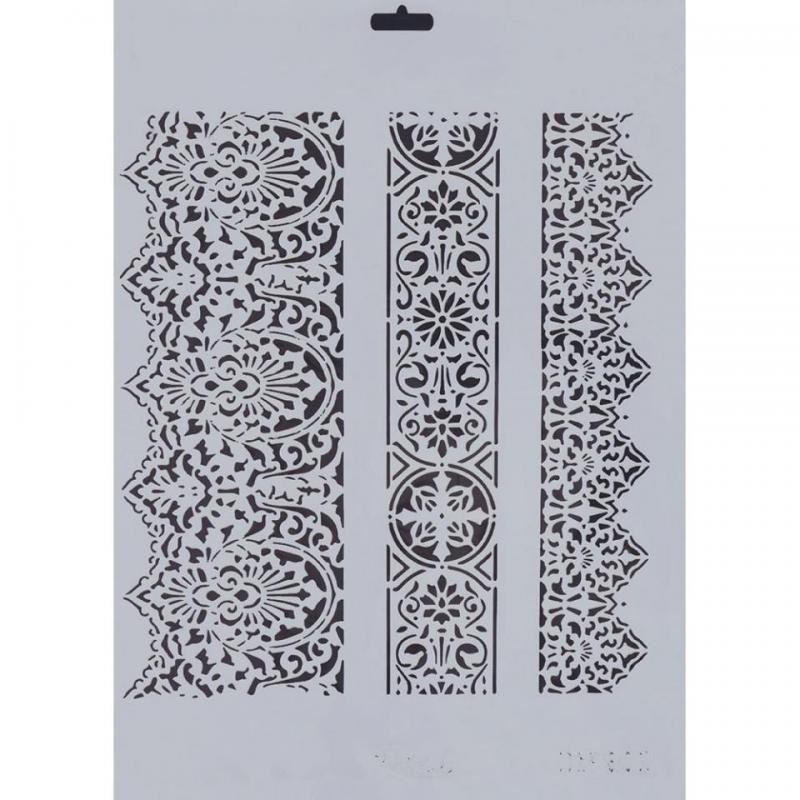 Plantilla stencil: 3 cenefas. DN 901. 25x35 cm. Rich| L'aura Bella