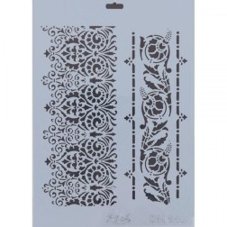 Plantilla stencil: 2 cenefas. DN 902. 25x35 cm. Rich| L'aura Bella