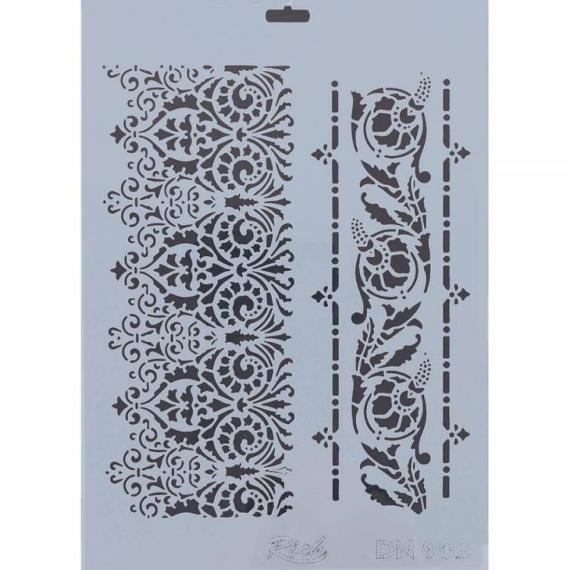 Plantilla stencil: 2 cenefas. DN 902. 25x35 cm. Rich| L'aura Bella