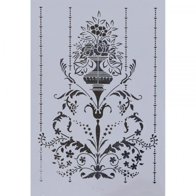 Plantilla stencil: diseño vintage. 17498. 33x48cm. Rich | L'aura Bella