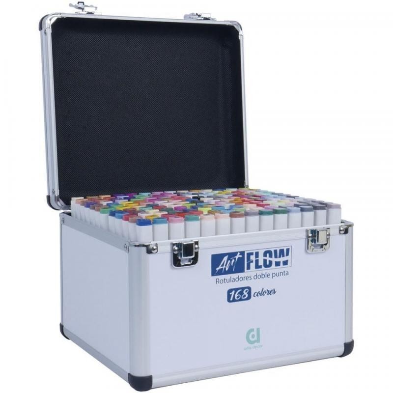 Set de 168 rotuladores al alcohol. Maletín. 0616301168 | L'aura Bella