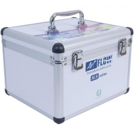 Set de 168 rotuladores al alcohol. Puntas: bisel 6mm y fina 1mm. Art Flow de Artis Decor