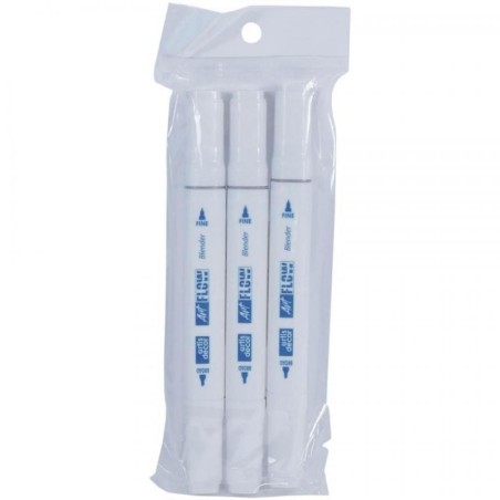 Set de 3 rotuladores BLENDER. Puntas: bisel 6mm y fina 1mm. Art flow de Artis Decor