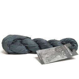 Cinta de seda reciclada. Antracita. 7cmx1m.1383257084 | L'aura Bella