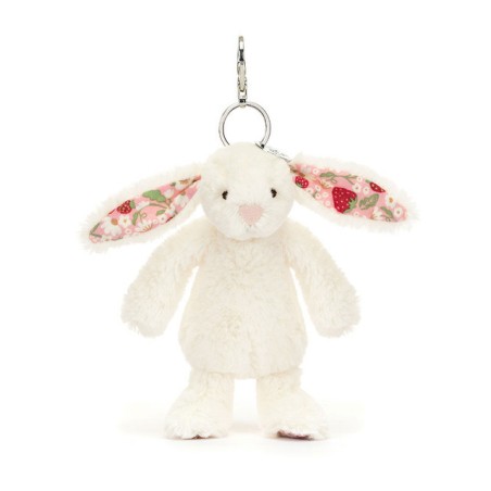 Blossom Cream Bunny "Berry" Bag Charm, Llavero conejito. BAS4MSBC. Peluche Jellycat