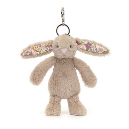 Blossom Beige Bunny "Petal" Bag Charm Jellycat BAS4BMBC | L'aura Bella