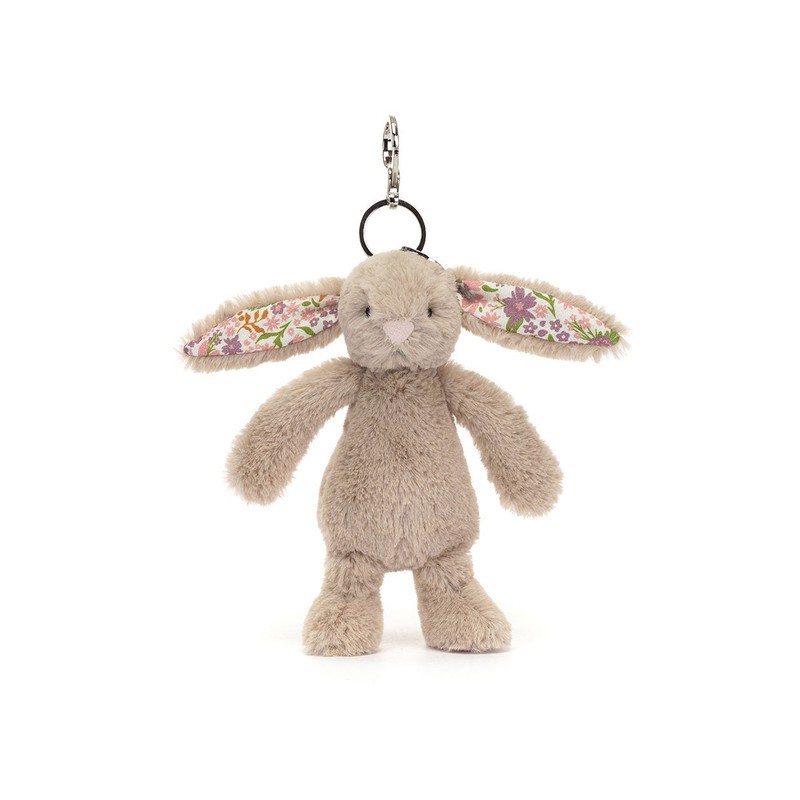 Blossom Beige Bunny "Petal" Bag Charm Jellycat BAS4BMBC | L'aura Bella