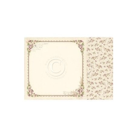 Papel Scrapbooking. Colección: My Precious Daughter. Pansy. 30, 5 x 30,5 cm. Pion Design