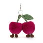 Amuseables Cherries Bag Charm, Llavero Cerezas. A4CHSBC. Peluche Jellycat