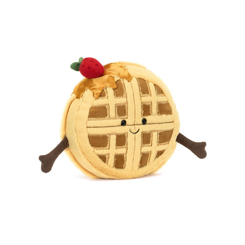 Amuseables Rene Waffle. Waffle feliz.  Jellycat A6WFL | L'aura Bella