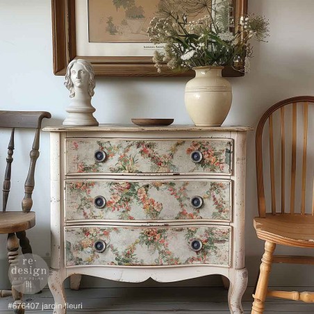 Jardin Fleuri. Set de 2 papeles Tissue para decoupage. Redesign. 676407