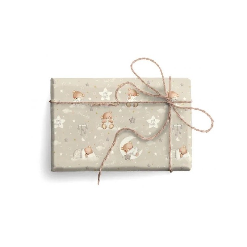 Good Night Teddy. Papel de encuadernación 70x100 189299 | L'aura Bella