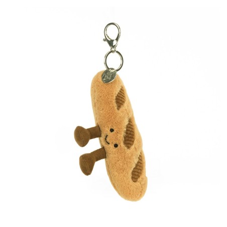 Amuseables Baguette Bag Charm, Llavero barra de pan. ABG4BC. Peluche Jellycat