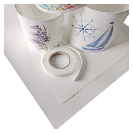 Cinta adhesiva de algodón para rematar pantallas de lámpara. 16mmx1m