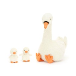 Featherful Swan, Cisne y 2 polluelos. Jellycat FEA2S| L'aura Bella