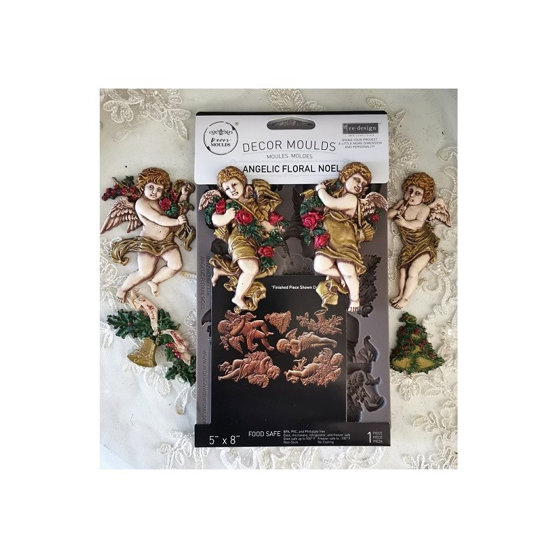 Decor Moulds® Angelic Floral Noel. Molde Redesign | L'aura Bella