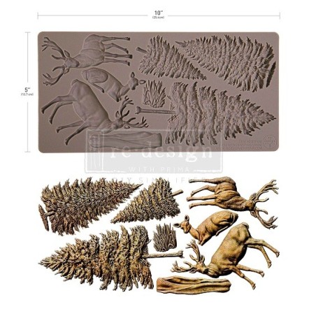 Molde Evergreen Christmas Magic. Renos y árboles. Decor Moulds® Redesign. 677480