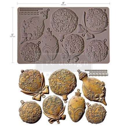 Molde Shimmering Holiday Ornaments. Decor Moulds® Redesign. 677664