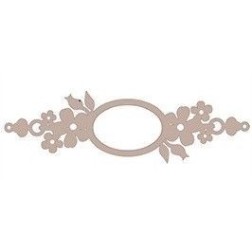 Óvalo con flores grande. 13,5x4. CART-139G. Dayka Trade