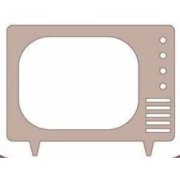 Televisor. 8x6 cm.. CART-168. Dayka Trade