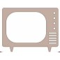 Televisor. 8x6 cm.