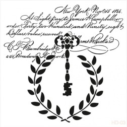 Plantilla stencil: Llave y escritura. HD03. Cadence | L'aura Bella