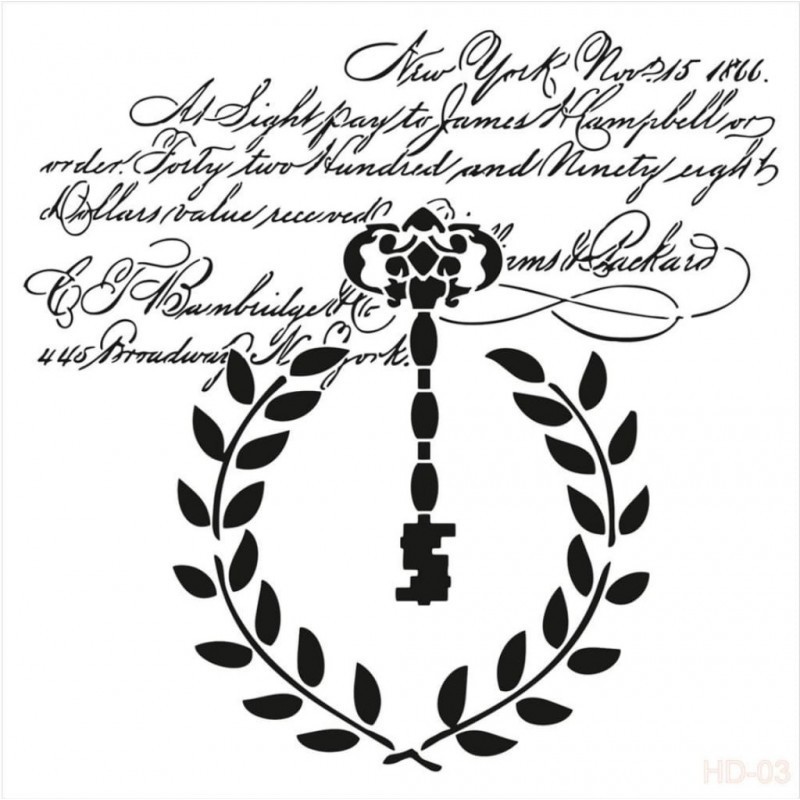 Plantilla stencil: Llave y escritura. HD03. Cadence | L'aura Bella
