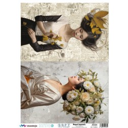 Retrato mujeres. Papel arroz SOFT japonés A3 SPA5834 | L'aura Bella
