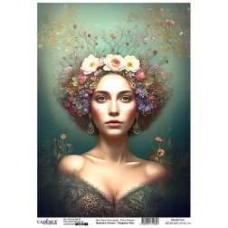 Rosas pintadas. Papel Arroz A3 Cadence NCW001 | L'aura Bella