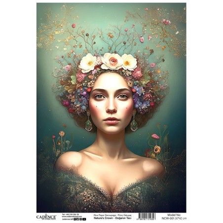 Rosas pintadas. Papel Arroz A3 Cadence NCW001 | L'aura Bella