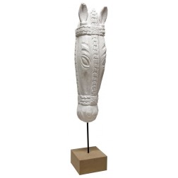 Cabeza de Caballo de resina con peana de madera Cadence | L'aura Bella