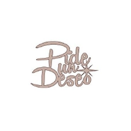 Pide un deseo. Frase decorativa de cartón