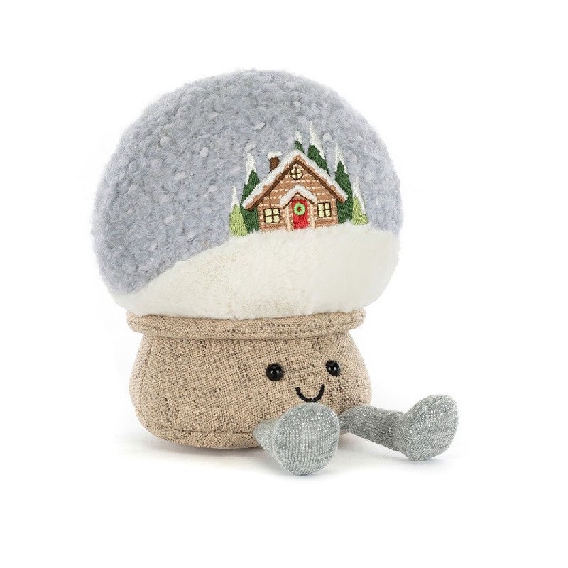 Amuseables Snow Globe Feliz. Peluche Jellycat. A4SG | L'aura Bella