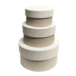 LINNE ROUND box set 3pcs. Set de 3 cajas redondas | L'aura Bella