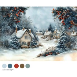 Winter Hearth. A4 Decoupage Redesign. 678371 | L'aura Bella