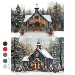 Christmas In The Woods. A4 Decoupage Redesign. 678456 | L'aura Bella