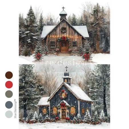 Christmas In The Woods. A4 Decoupage Redesign. 678456 | L'aura Bella