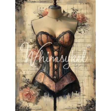 Laced in time. Papel Decoupage Whimsykel Designs | L'aura Bella