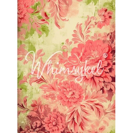 Limekissed Flowers. Papel Decoupage. Whimsykel Designs | L'aura Bella