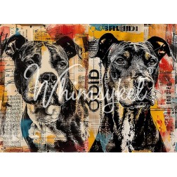 Newsprint Boys.  Papel Tisú Decoupage. Whimsykel Designs | L'aura Bella