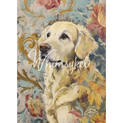 Golden Retriever. Papel Decoupage. Whimsykel Designs | L'aura Bella