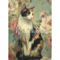 Gato Calico. Papel Tissue para Decoupage. Whimsykel Designs