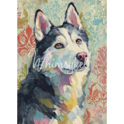 Husky, perro. Papel Tisú Decoupage. Whimsykel Designs | L'aura Bella